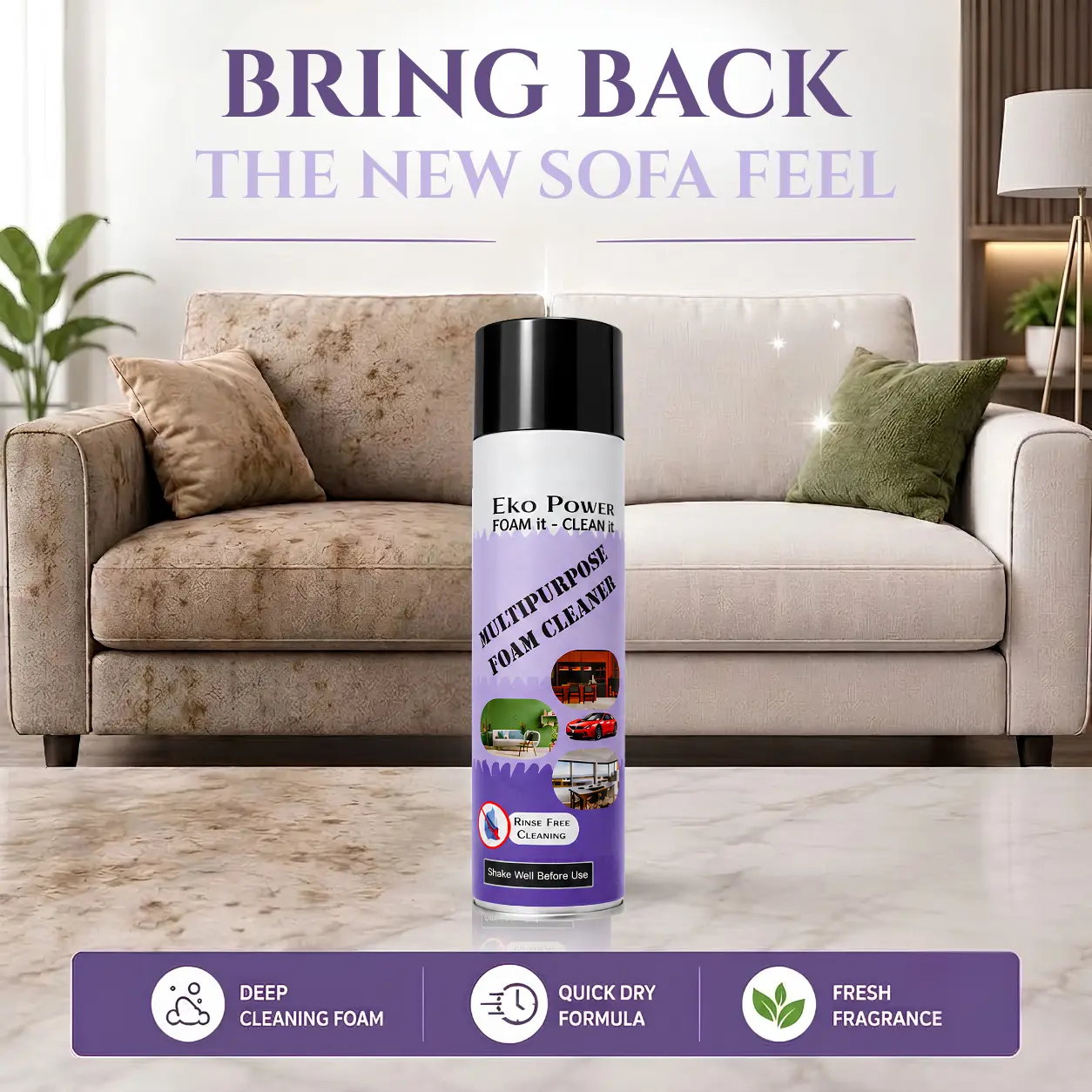 Fabric Cleaner | Sofa, Chair & Carpet Foam Base Cleaner (500 ml)